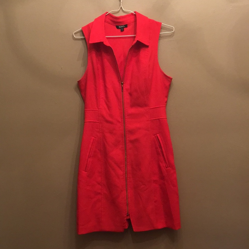 Collared Zipper Front Dress
